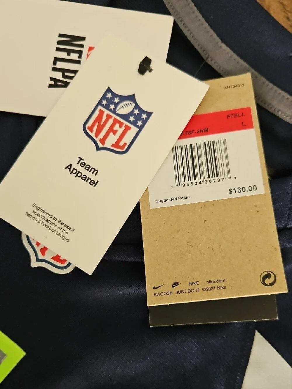 Nike Seattle Seahawks DK Metcalf #14 Game Jersey NWT Men's Large NFL Football